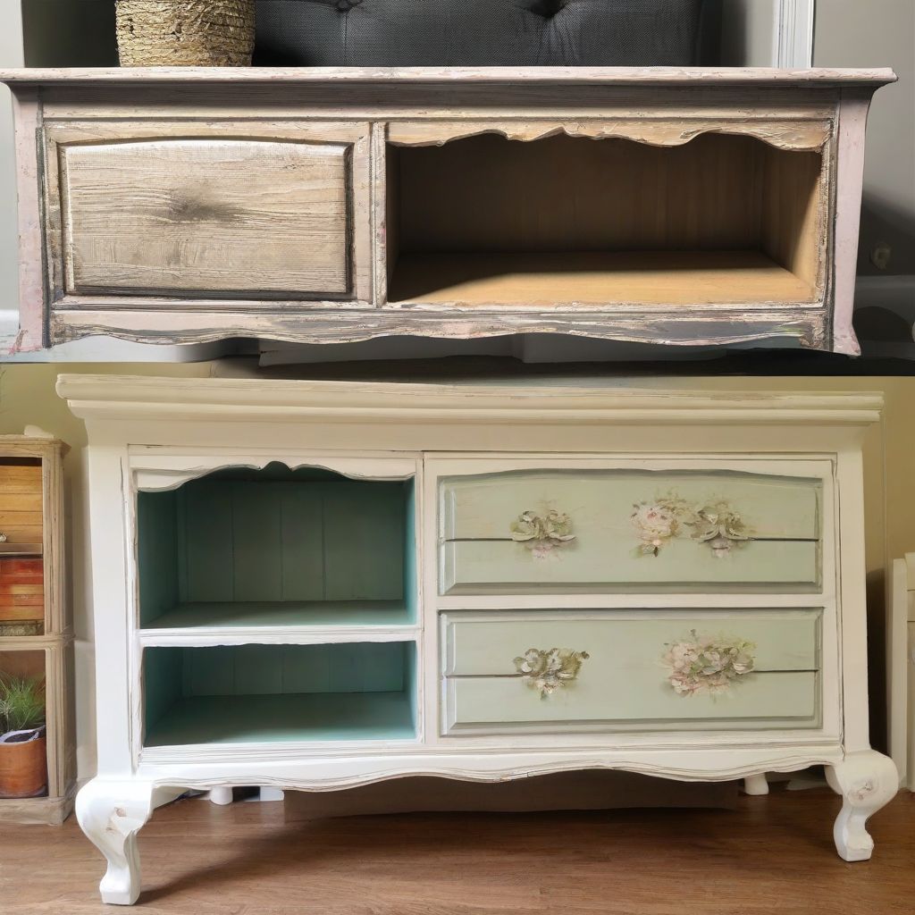 Upcycled Furniture Before and After